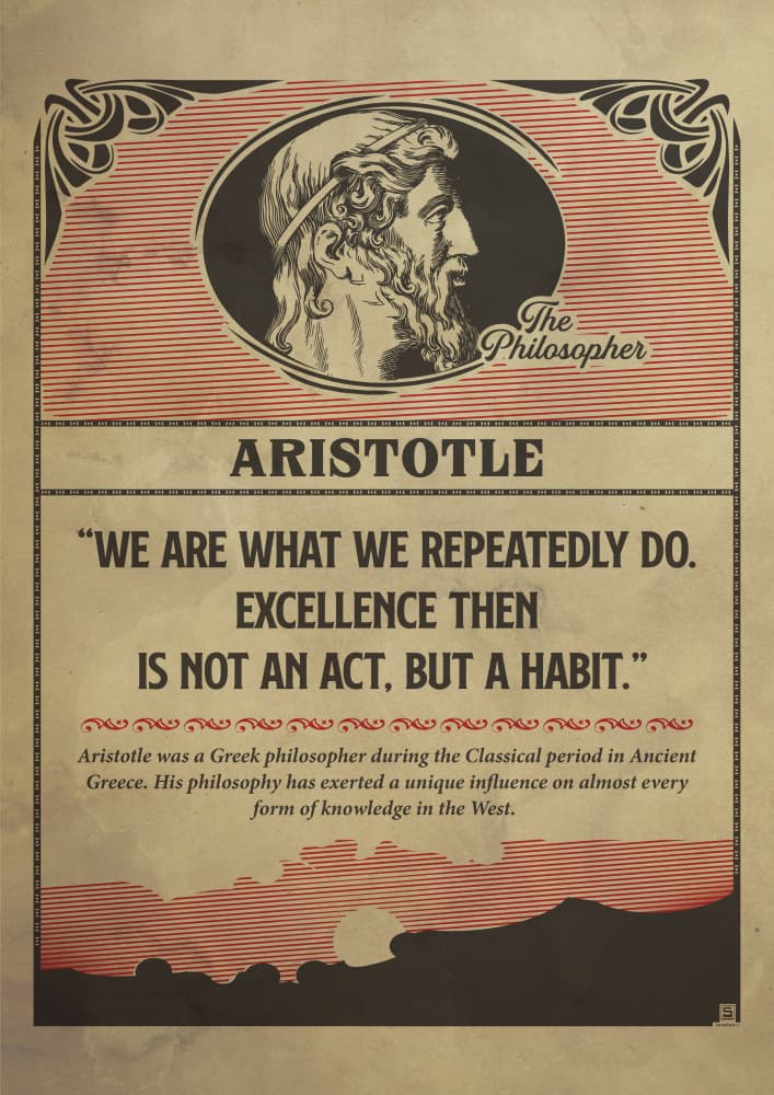 Vintage Aristotle Quote by Dion Gem — canvas wall art