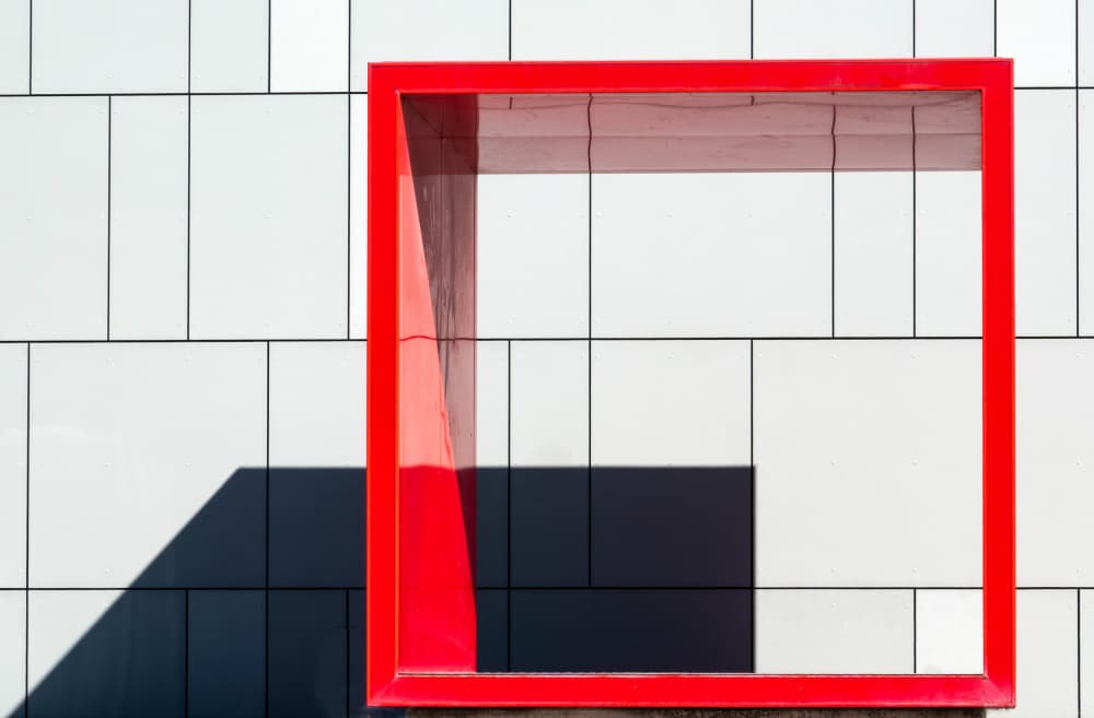 Abstract Red Geometry by Stephan Rückert — canvas wall art