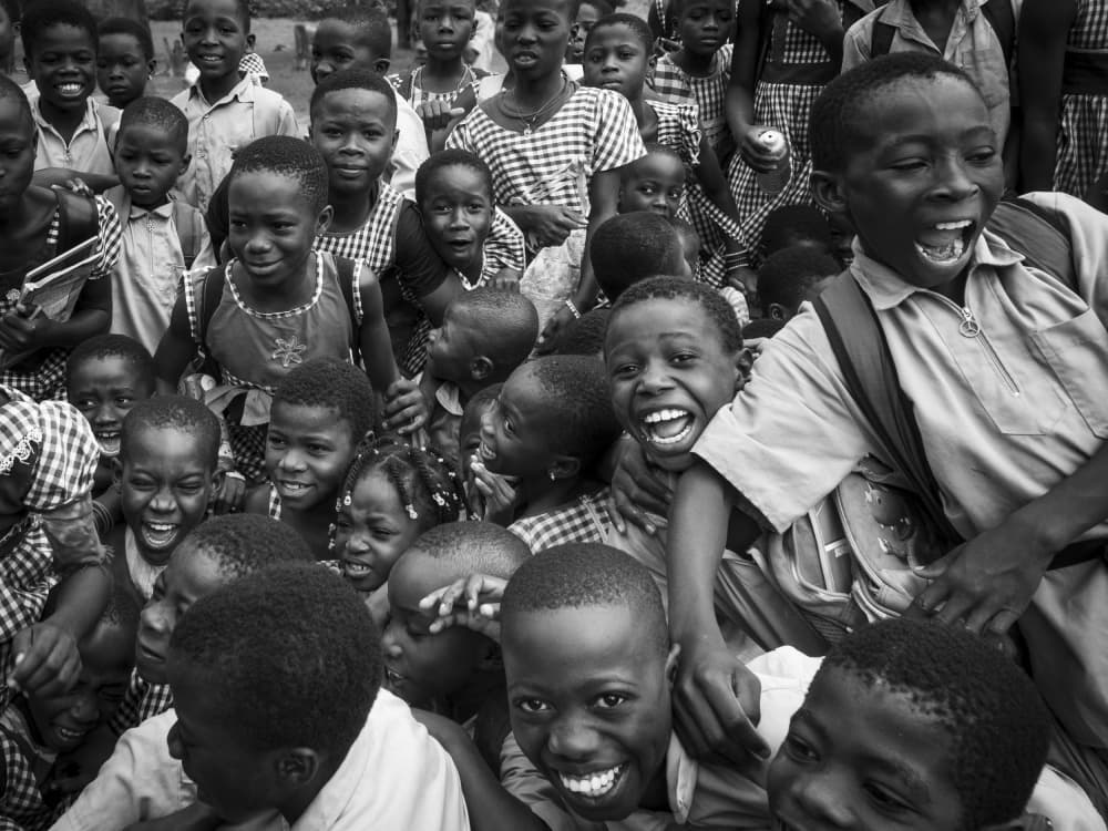 Joyful African Children by Elena Molina — canvas wall art