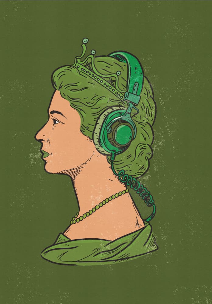 Green Queen Beats by Nicholas — canvas wall art