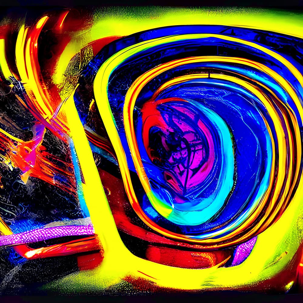 Vibrant Vortex Energy by mnemonixART — canvas wall art