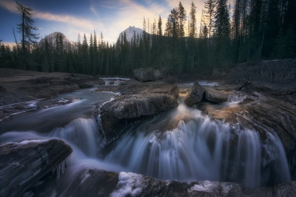 Mountain River Cascade by David Martin Castan — canvas wall art