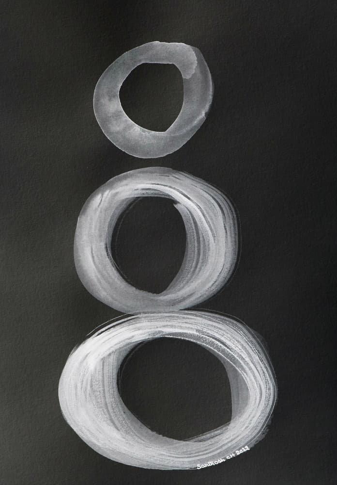 Stacked Zen Rings by Santhosh ch — canvas wall art