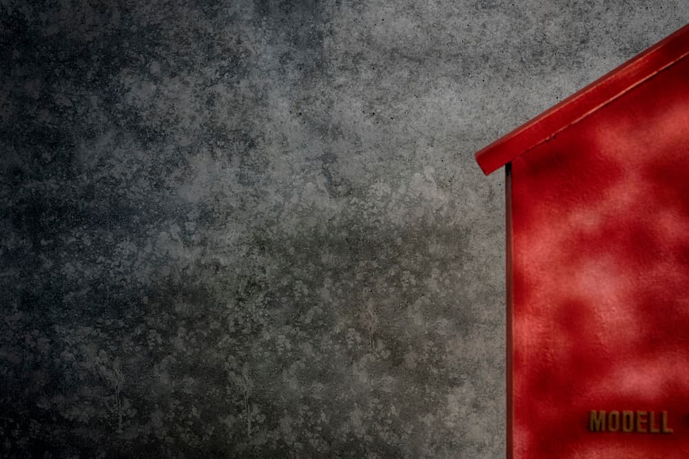 Red Model House by Greetje van Son — canvas wall art