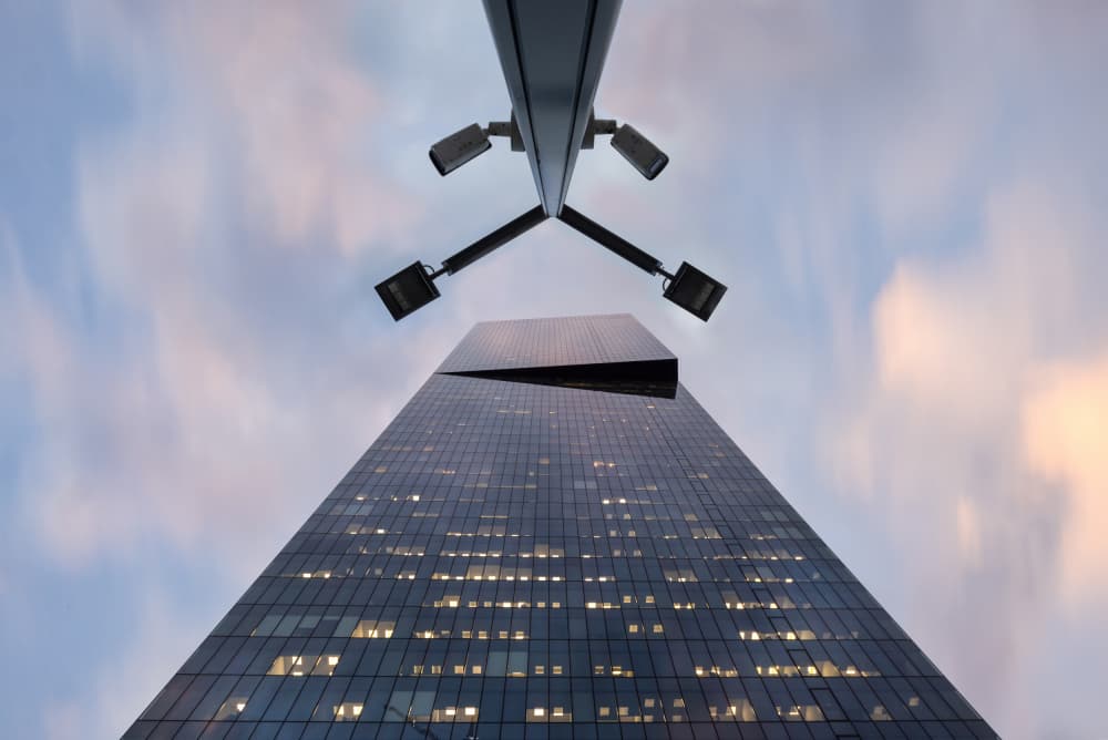Modern City Surveillance by Azriel Yakubovitch — canvas wall art