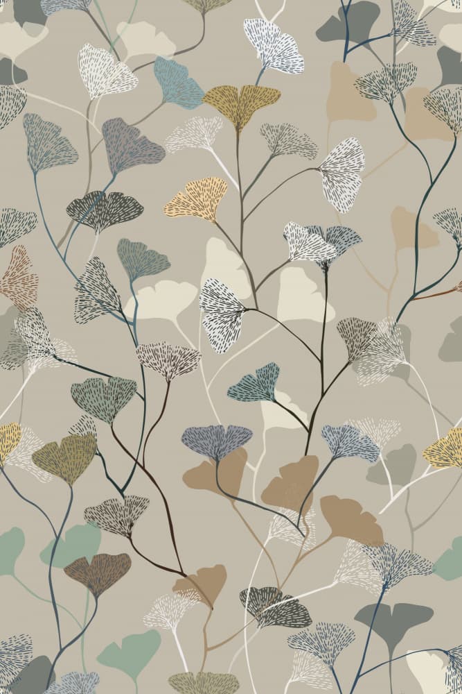 Modern Botanical Ginkgo by Annick — canvas wall art