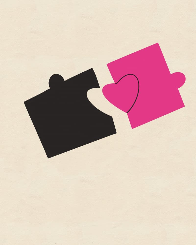 Puzzle Heart Connection by Deepthi s — canvas wall art