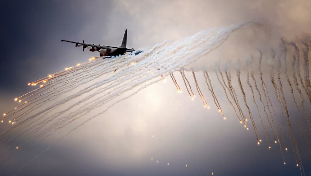 Aircraft Flare Display by Erhard Batzdorf — canvas wall art