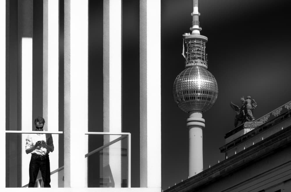 Berlin Tower Modern Lines by Stephan Rückert — canvas wall art