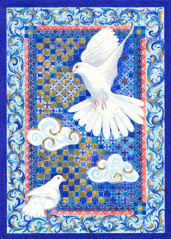 Doves of Tranquility by Isabelle Brent — canvas wall art