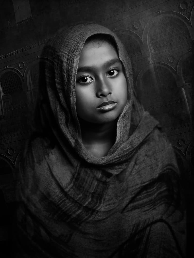 Contemplative Young Girl by Hari Sulistiawan — canvas wall art