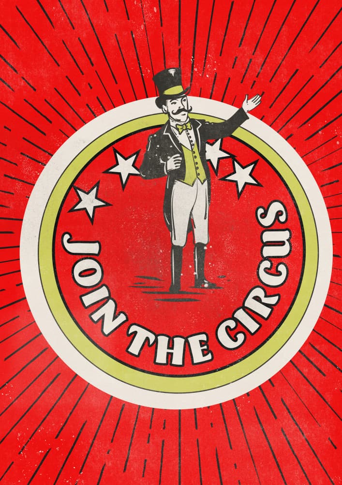 Vintage Ringmaster Invitation by Nicholas — canvas wall art