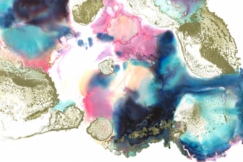 Vibrant Ink Flow by Jemma Morris — canvas wall art