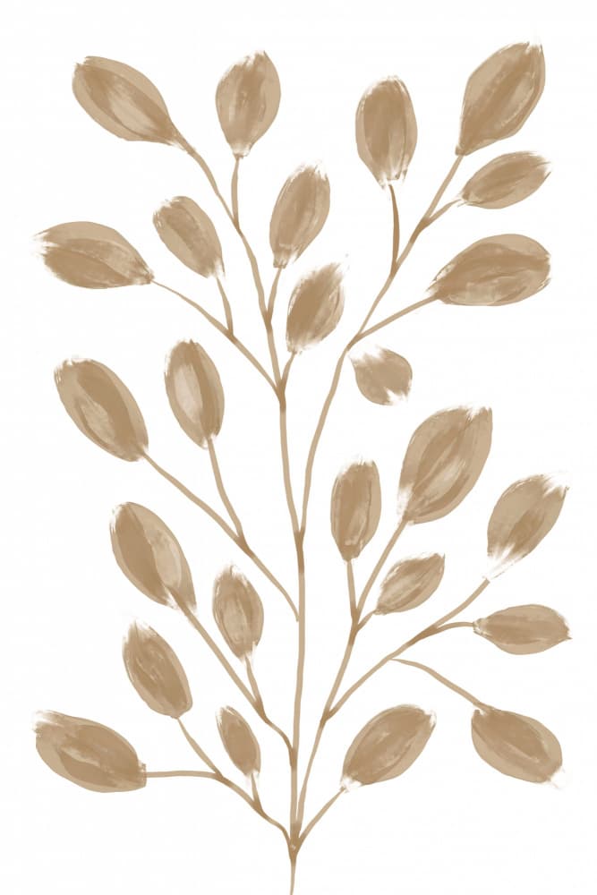 Delicate Brown Foliage by Martina — canvas wall art