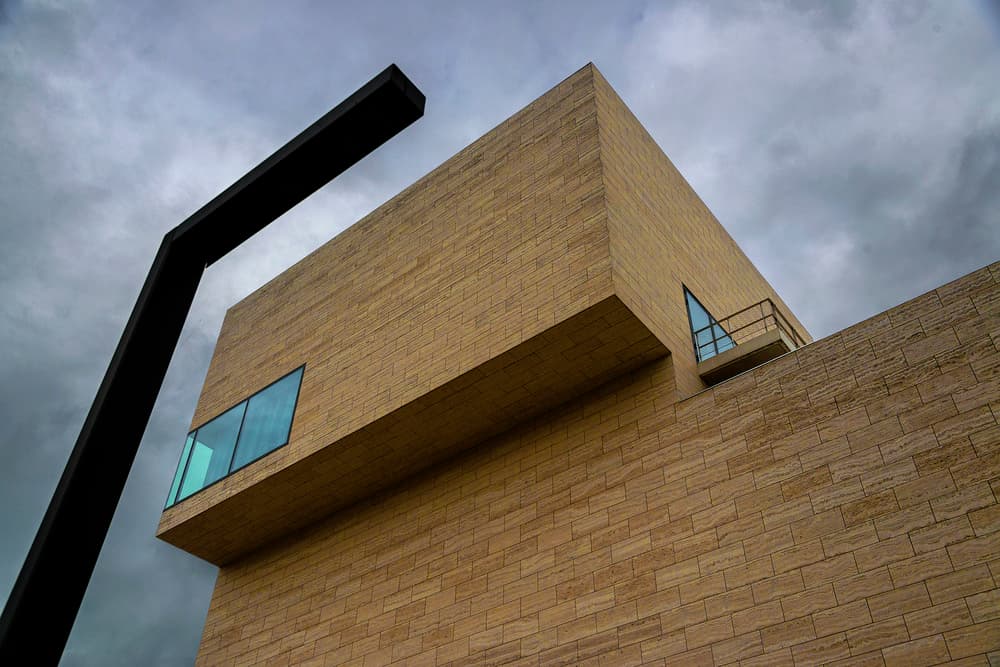 Modern Geometric Building by Jef Van den Houte — canvas wall art
