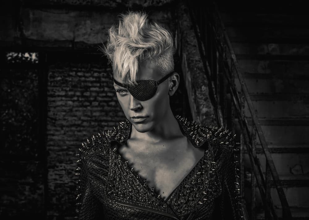 Punk Eyepatch Portrait by gNo — canvas wall art