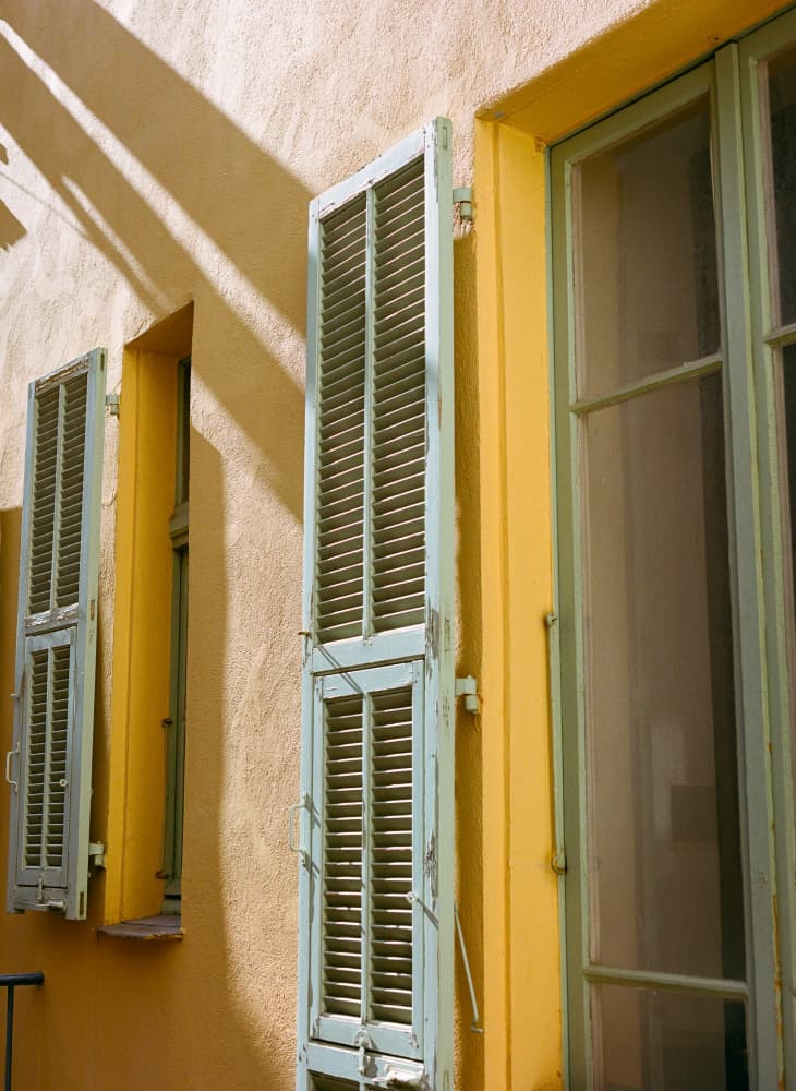 Sunny Yellow Shutters by Bethany Young — canvas wall art