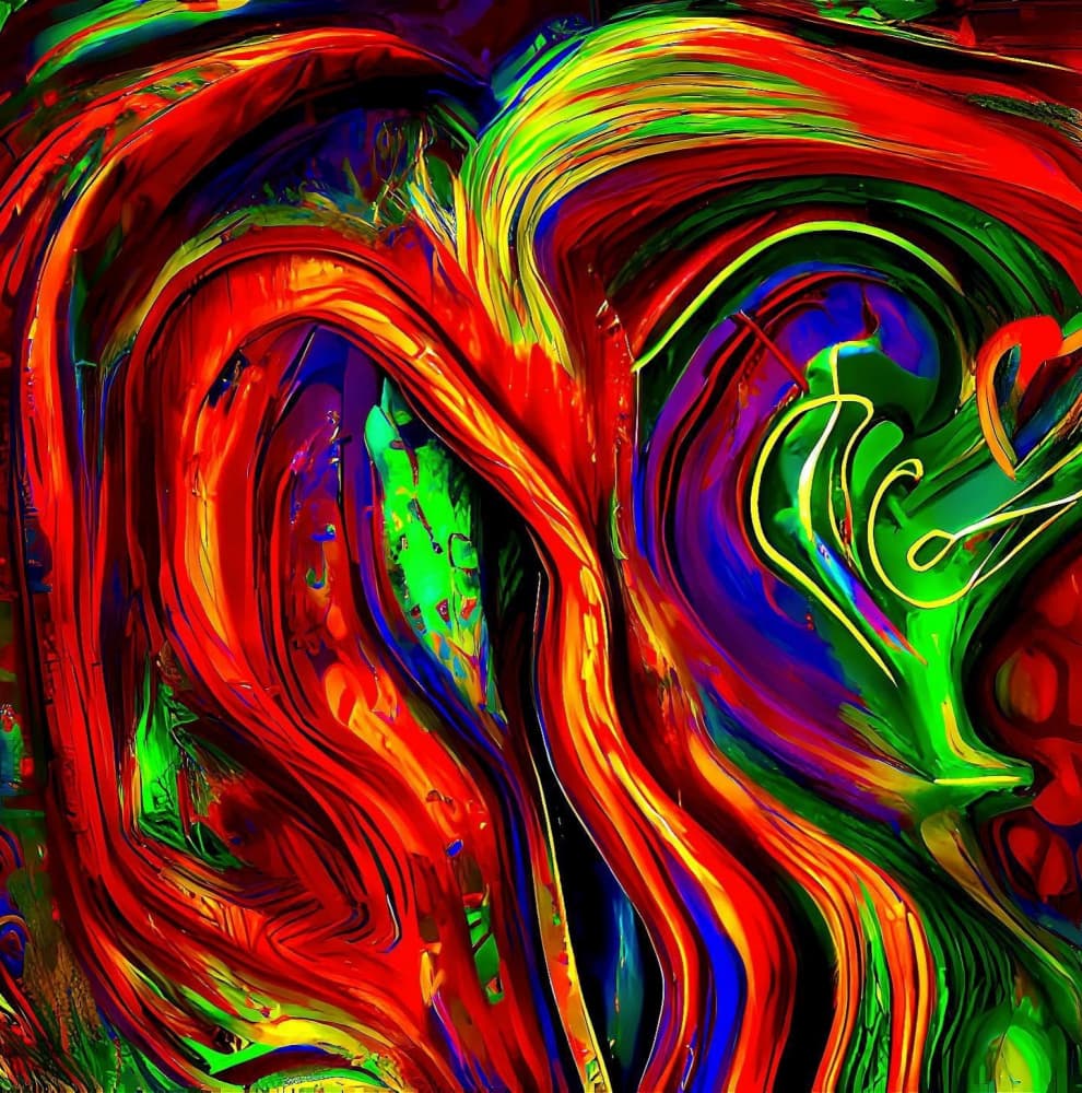 Vibrant Abstract Flow by mnemonixART — canvas wall art