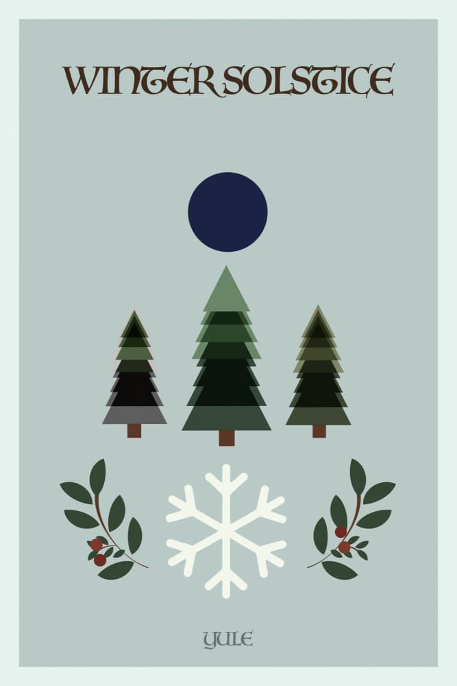 Winter Solstice Night by casa cartissi — canvas wall art