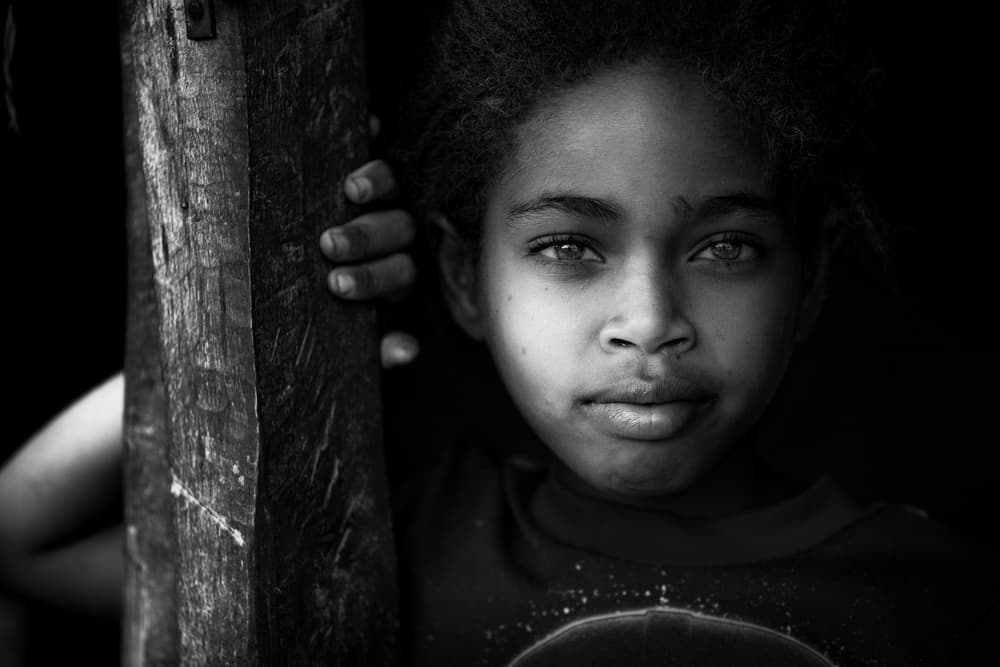 Soulful Eyes Portrait by Marco Tagliarino — canvas wall art
