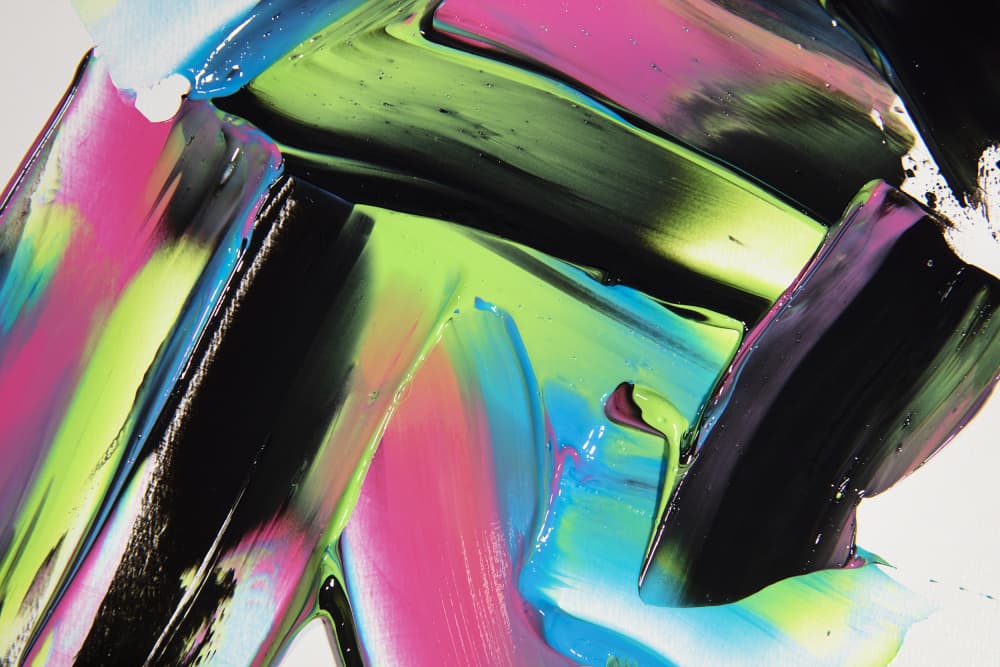 Electric Paint Strokes by Julia Ramiro — canvas wall art