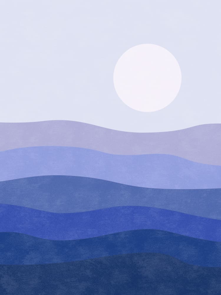 Twilight Minimalist Landscape by Karen Menzenbach — canvas wall art