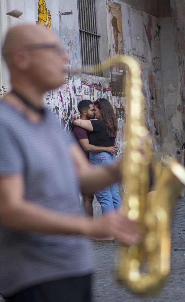 This is street phorography by Itzik Einhorn — canvas wall art