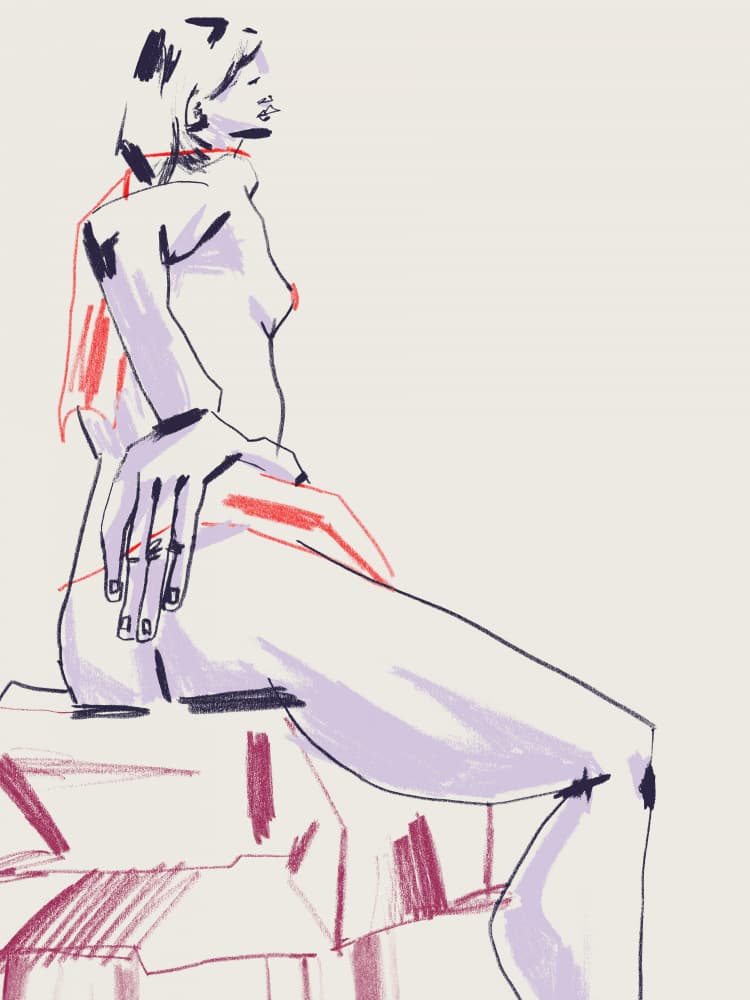 Quiet Nude Study by Francesco Gulina — canvas wall art