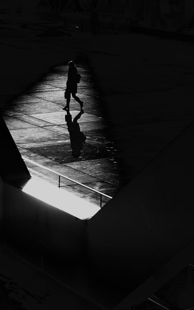 Solitary Street Reflection by Jian Wang — canvas wall art