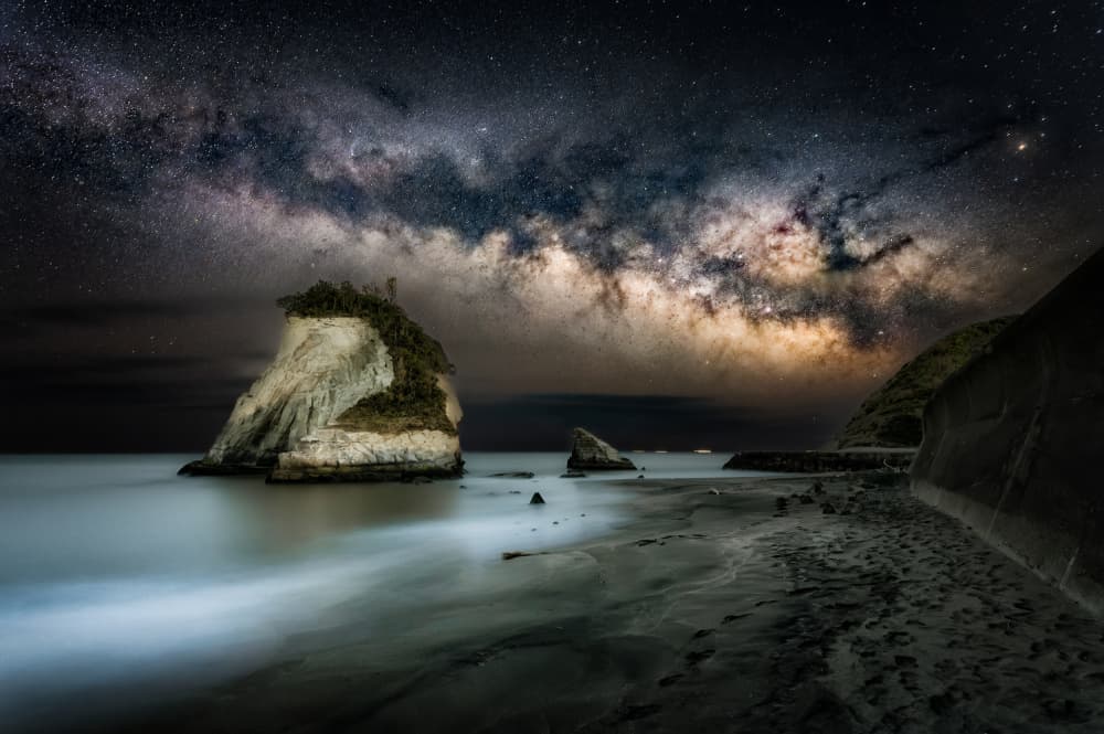 Milky Way Beach Night by Daiki Suzuki — canvas wall art