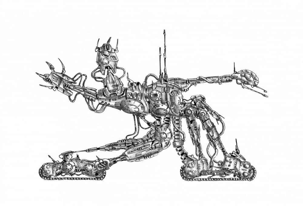 Detailed Sci-Fi Robot by Kulik — canvas wall art