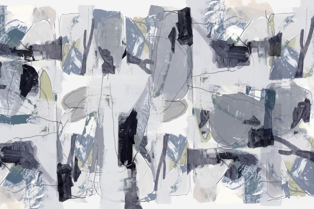 Subtle Abstract Shapes by cartissi — canvas wall art