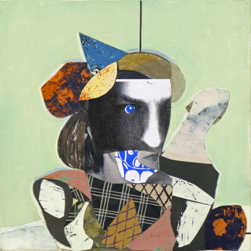 Abstract Blue Eye Portrait by Pascal Marlin — canvas wall art