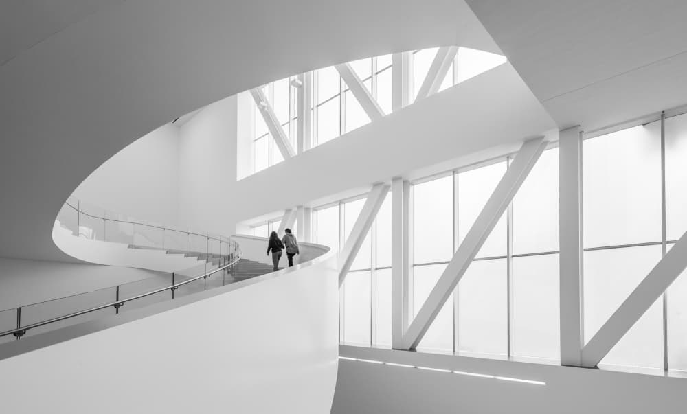 Modern Spiral Staircase by Michiko Ôtomo — canvas wall art
