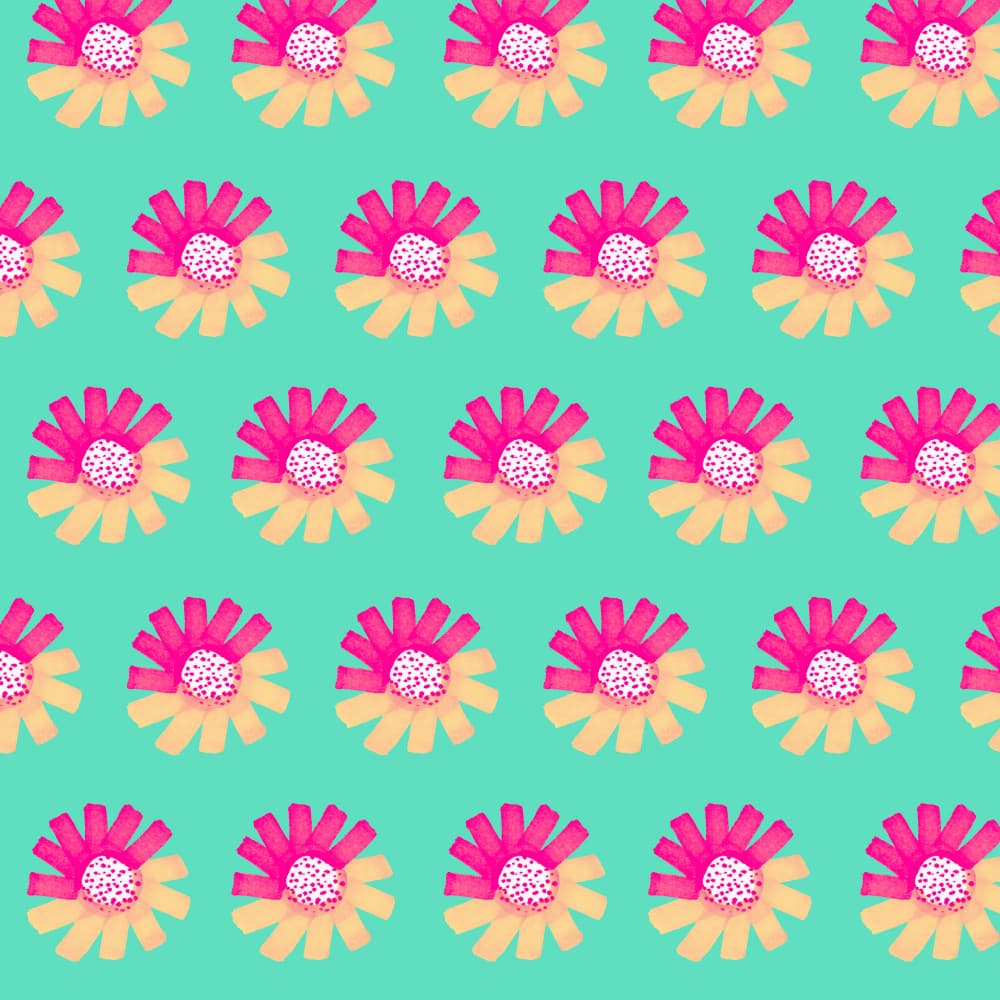 Cheerful Teal Blooms by Michele Channell — canvas wall art