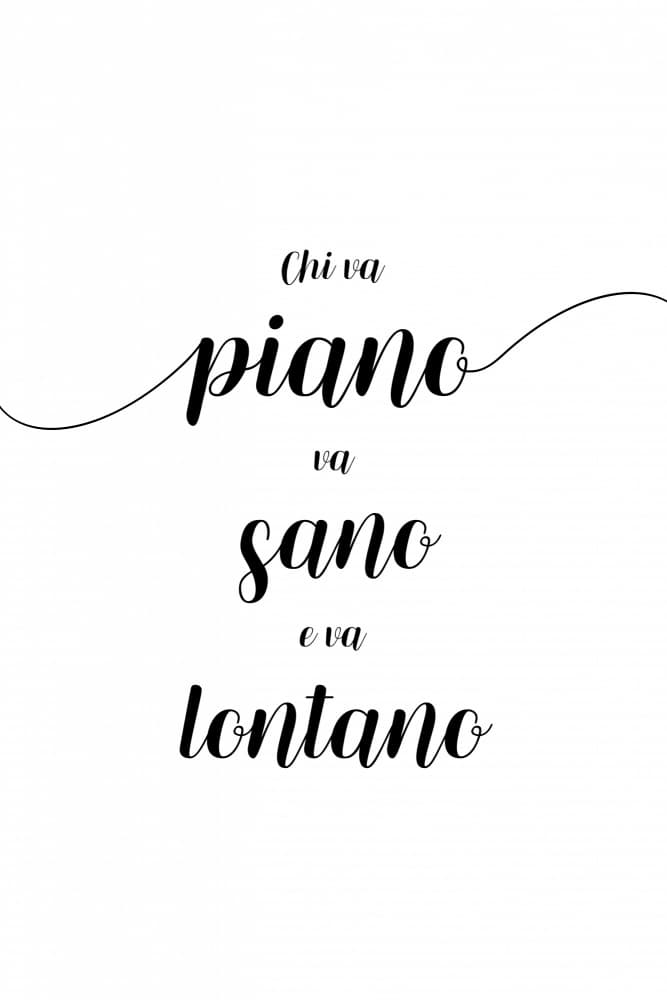 Elegant Italian Proverb by Melanie Viola — canvas wall art
