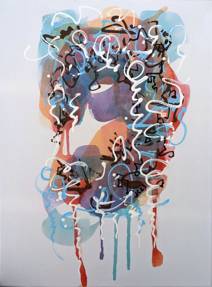 Vibrant Abstract Swirls by Lena Kolambet — canvas wall art