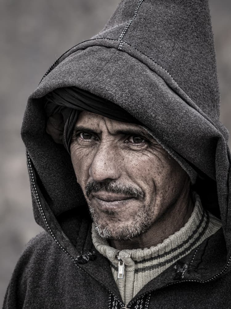 Thoughtful Man Portrait by Elena Molina — canvas wall art