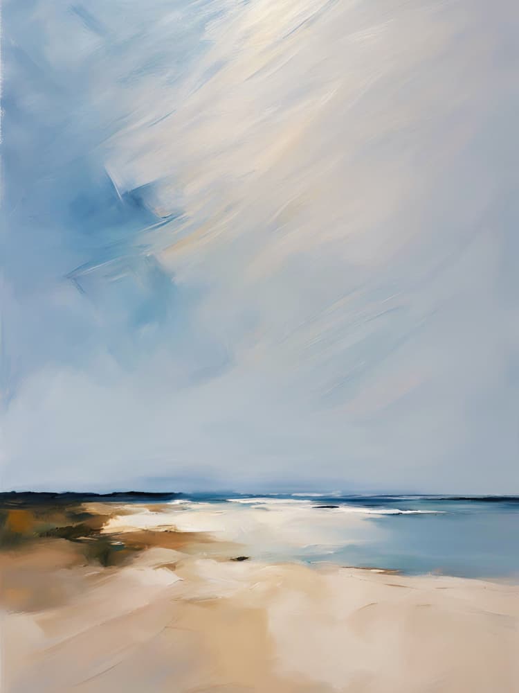 Abstract Beach Serenity by Ohkimiko — canvas wall art