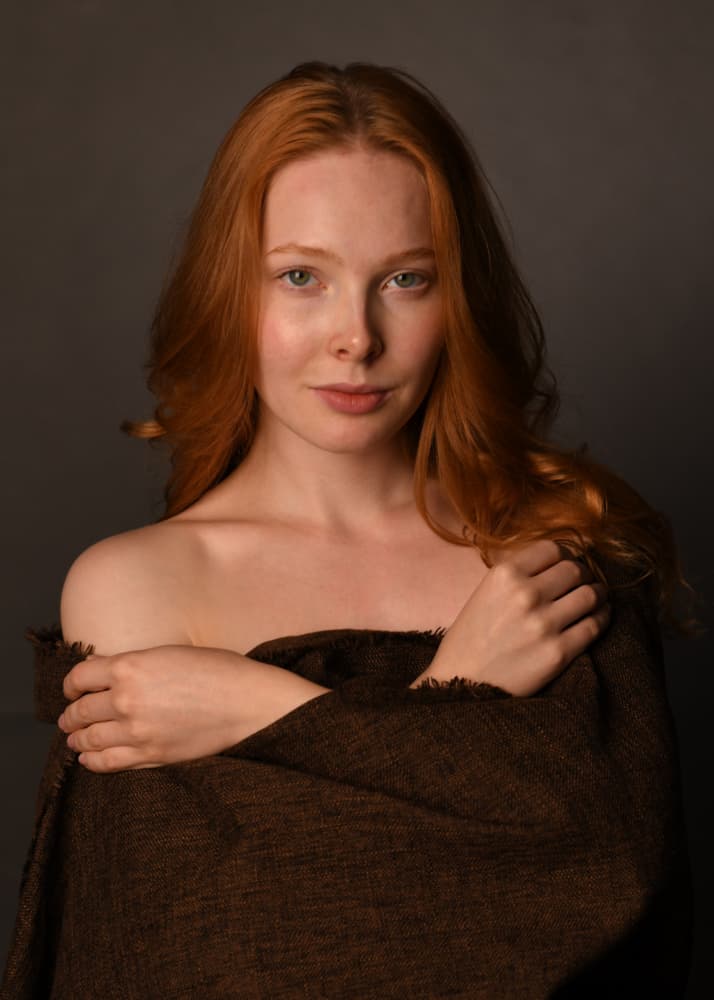Warm Redhead Gaze by Yoram GIL — canvas wall art