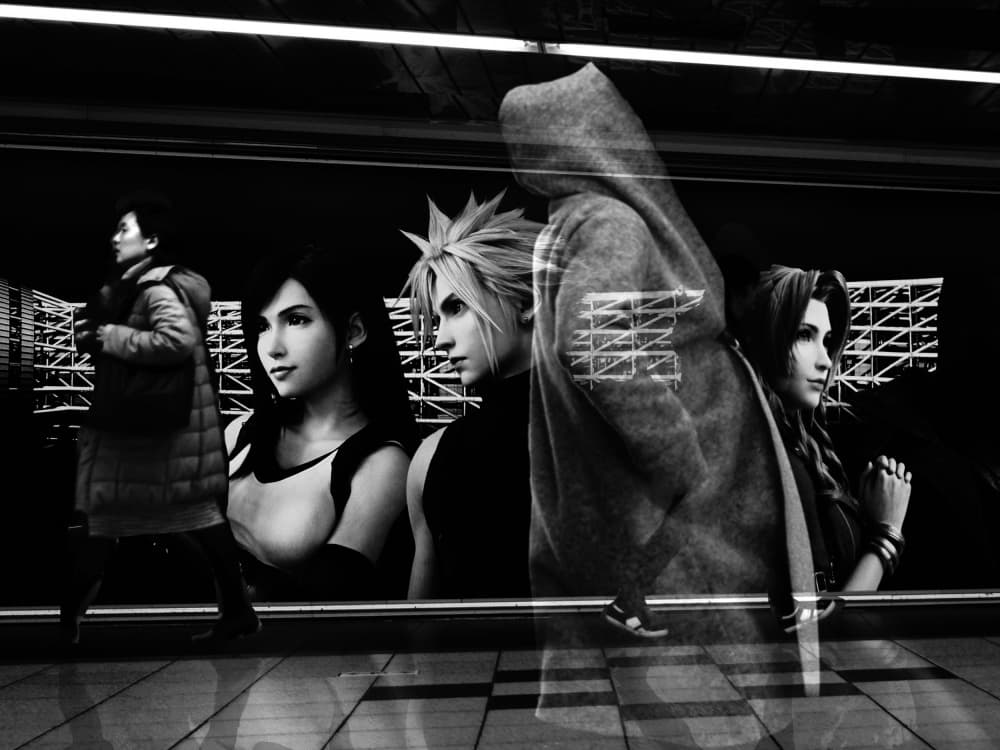 Reflected City Figures by Keisuke Togawa — canvas wall art