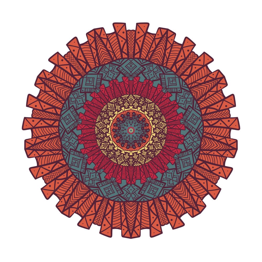 Vibrant Patterned Mandala by Marika Barsrsind β canvas wall art