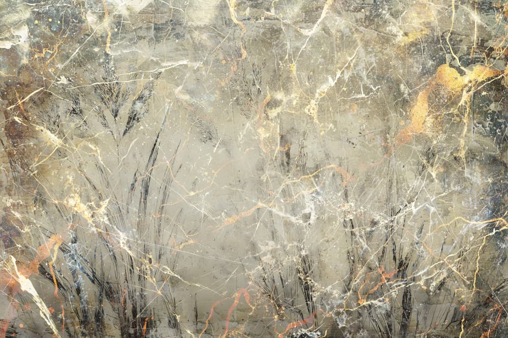 Golden Marble Veins by Rafal Kulik — canvas wall art