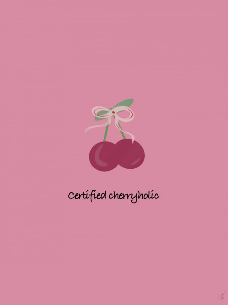Sweet Cherry Bow by Anne-Marie Volfova — canvas wall art