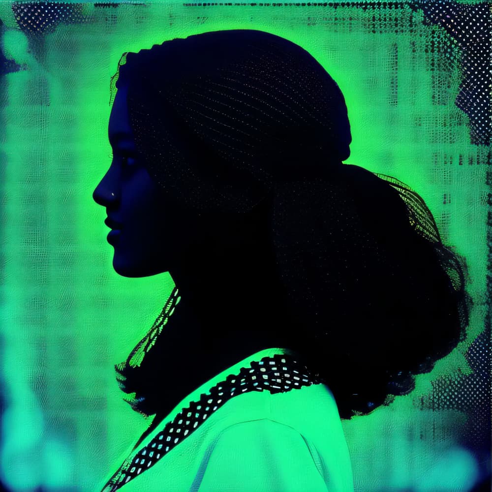 Neon Green Profile by Cicero Spin — canvas wall art