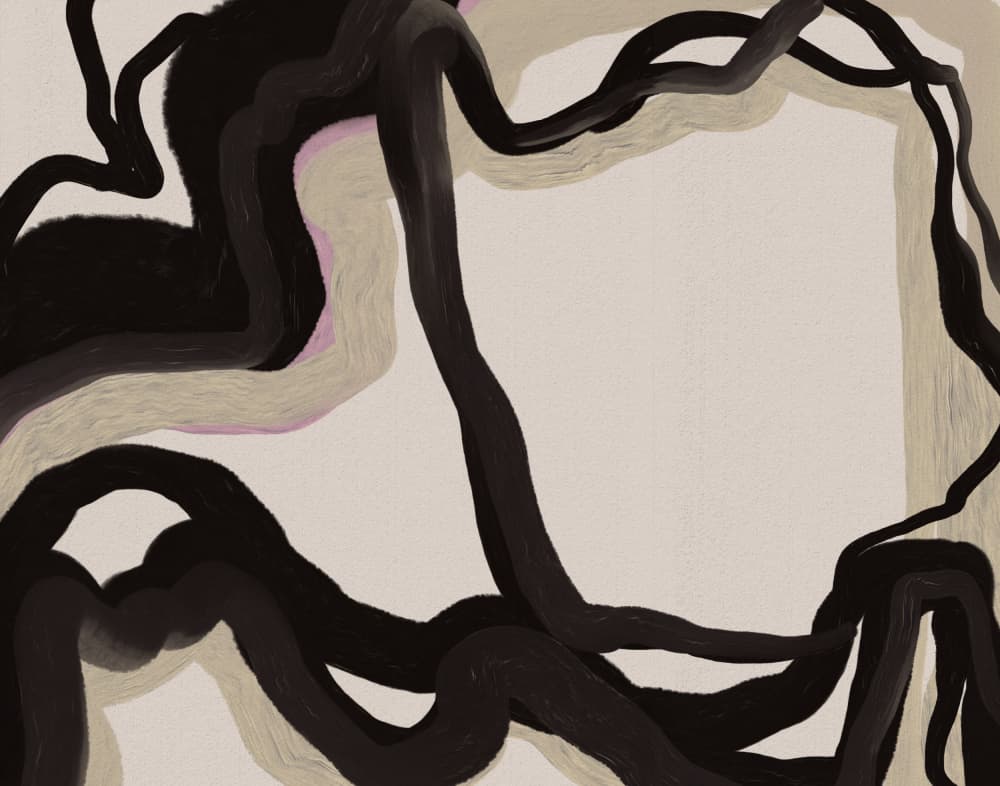 Flowing Organic Curves by Josie George — canvas wall art