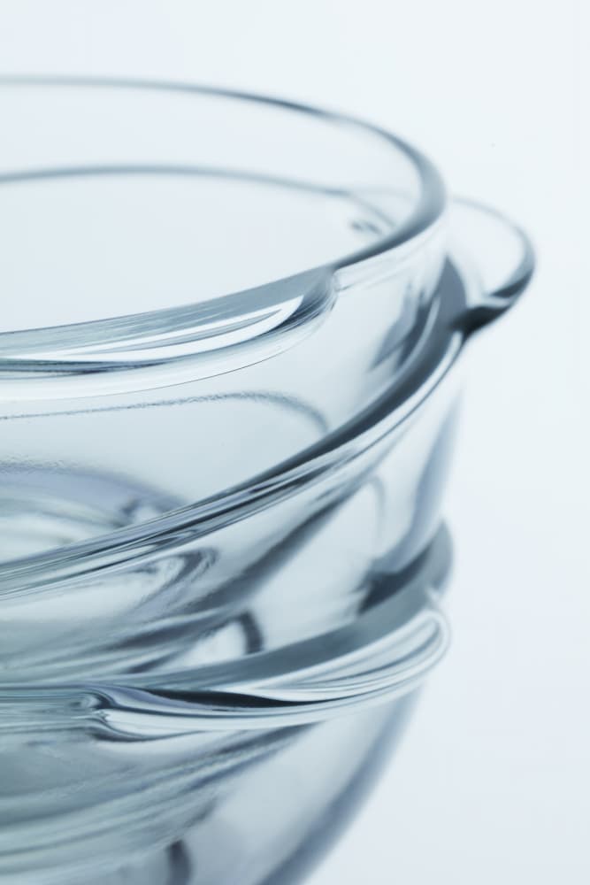 Stacked Clear Glass Bowls by Julia Ramiro — canvas wall art