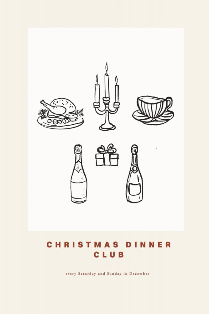 Christmasdinnerclub by Treechild — canvas wall art