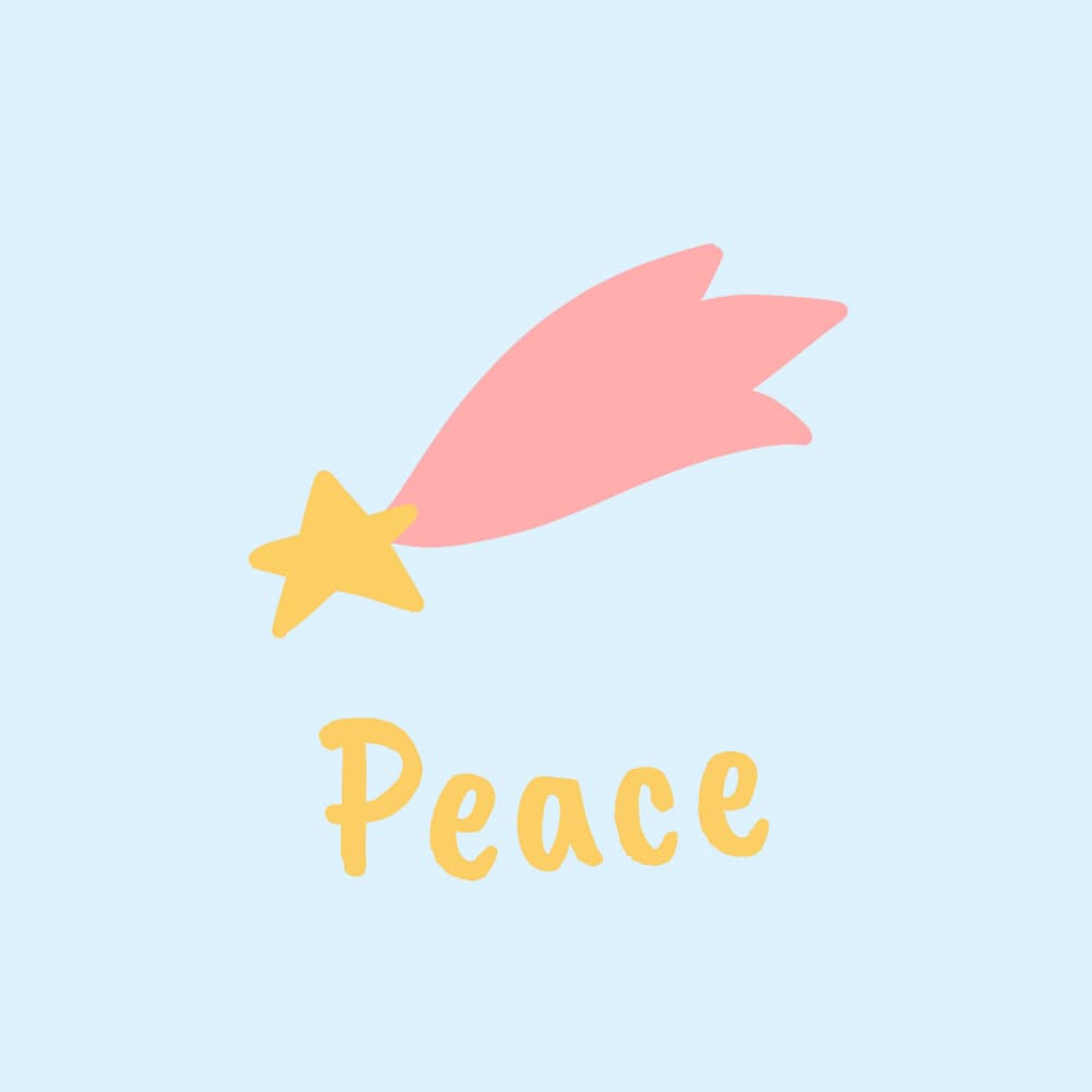 Wishing Star Peace by Ohkimiko — canvas wall art