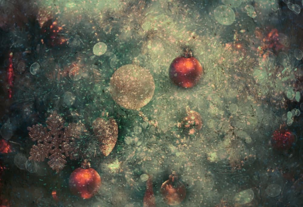 Vintage Christmas Tree Sparkle by Delphine Devos — canvas wall art